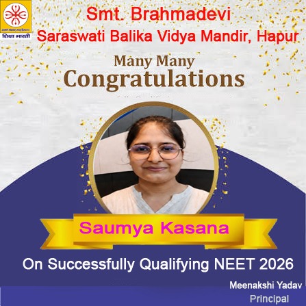 Saumya Kasana – NEET 2026 Qualifier – SBVM Hapur